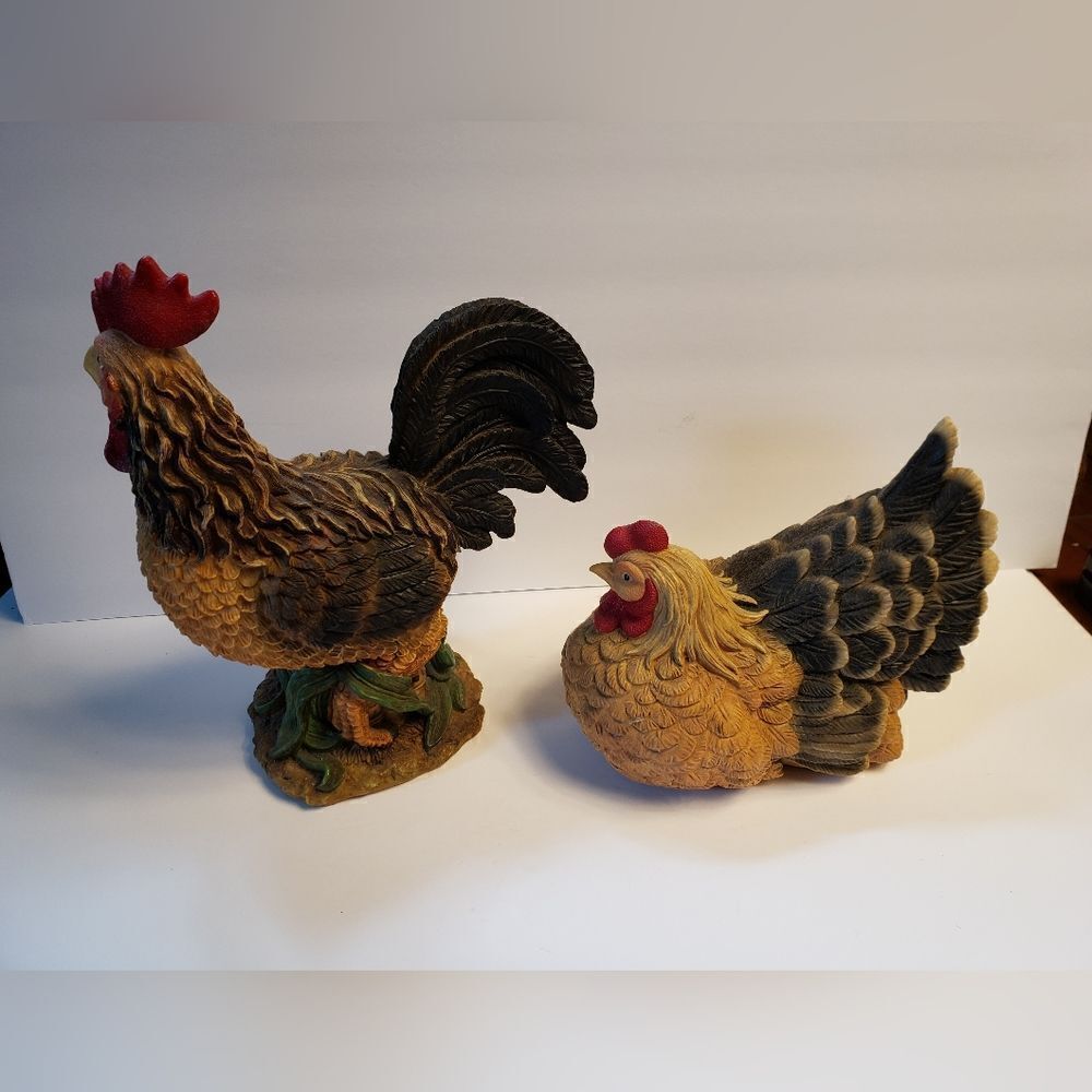 Large Rooster & Hen - Picture 3 of 8